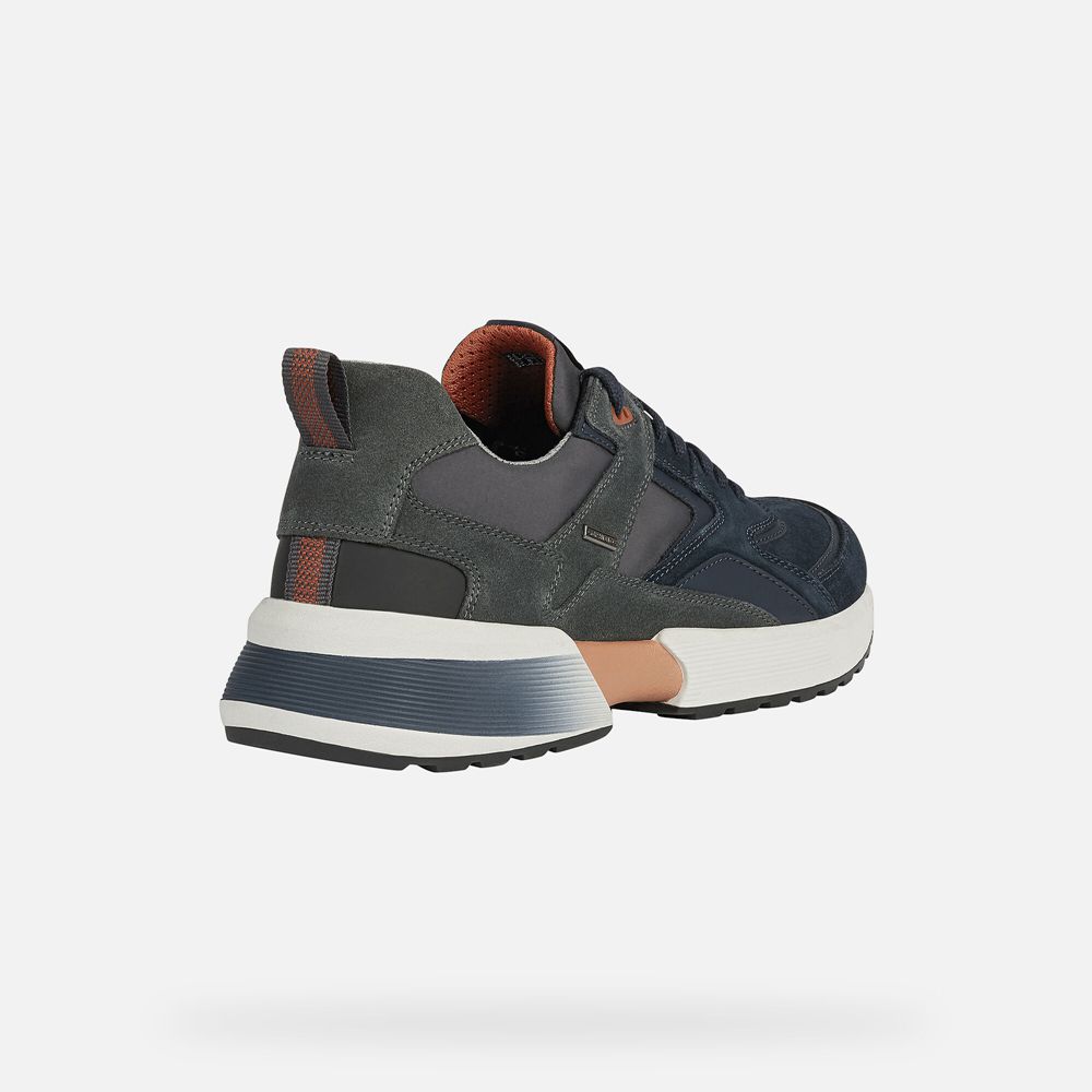 Geox Erkek Spor Ayakkabı Koyu Gri - Naviglio Abx - FAD-904315